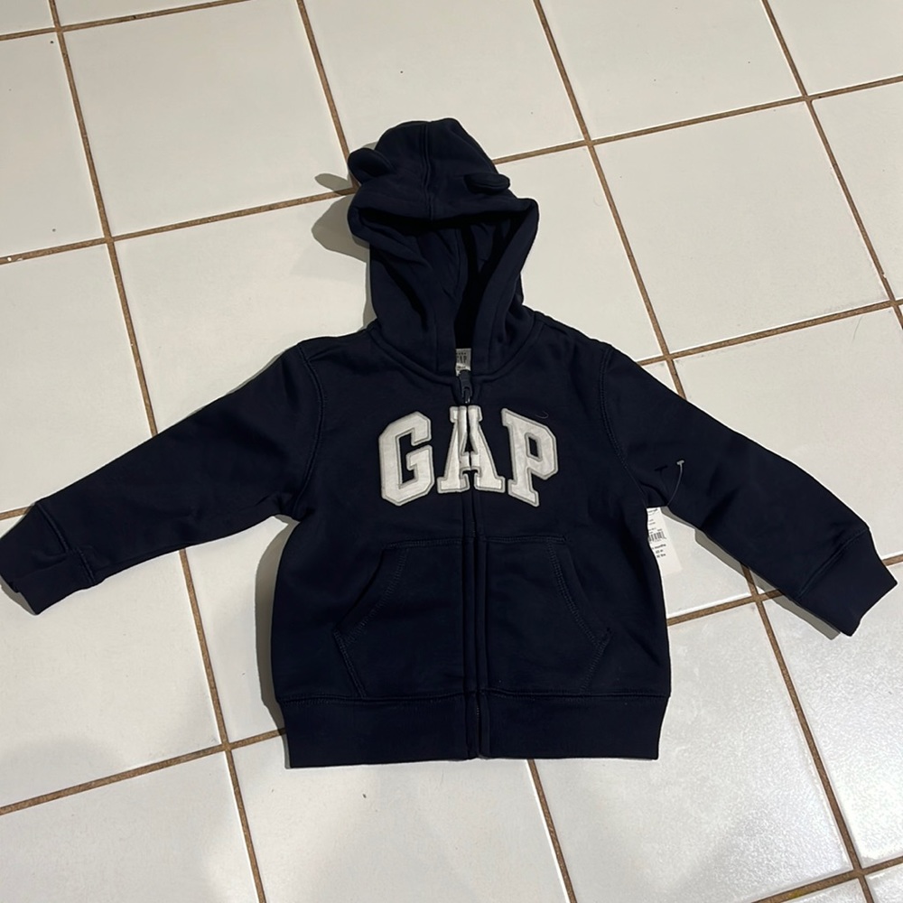 Gap zipper up bear hoodie for baby